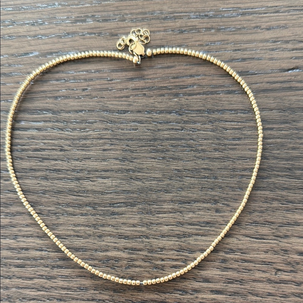 Karen Lazar Gold Beaded Women's Necklace - Elegant Minimalist Design